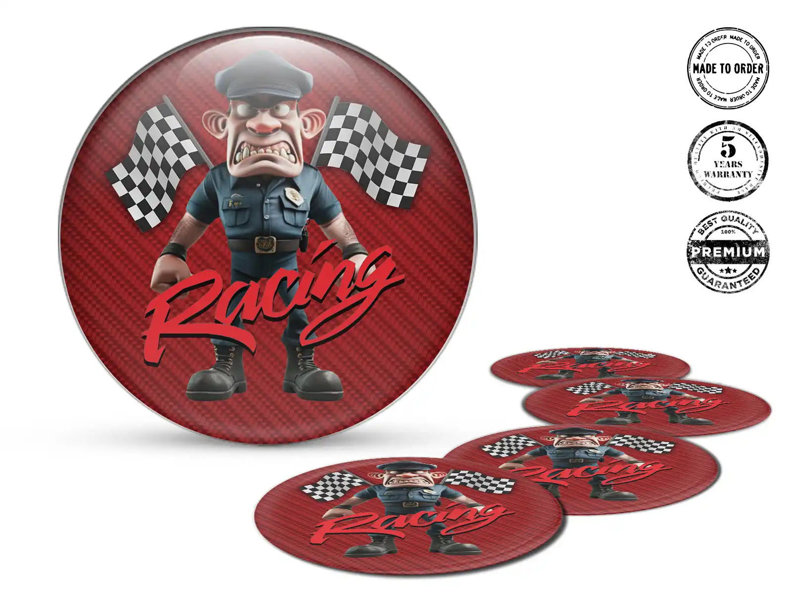 Epoxy Stickers Custom Sleek Dome Vehicle Design
